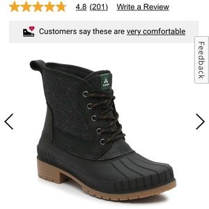 NWOT Kamik Sienna Mid black waterproof boots
